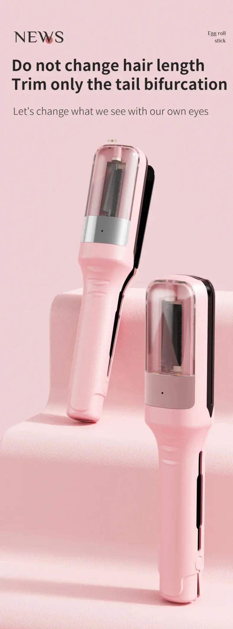 Portable electric hair tip trimmer, rechargeable split hair trimmer, damaged hair repair, a must-have for beauty lovers, perfect.