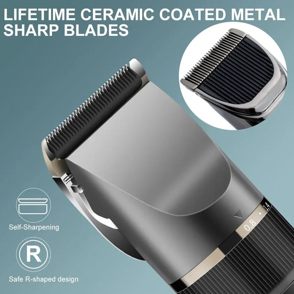 Professional Hair Clipper Rechargeable Electric Trimmer For Men Beard Kids Barber Cutting Machine Haircut LED Screen Waterproof.