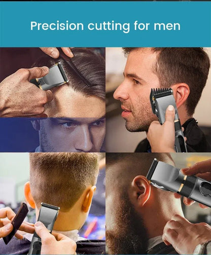 Professional Hair Clipper Rechargeable Electric Trimmer For Men Beard Kids Barber Cutting Machine Haircut LED Screen Waterproof.