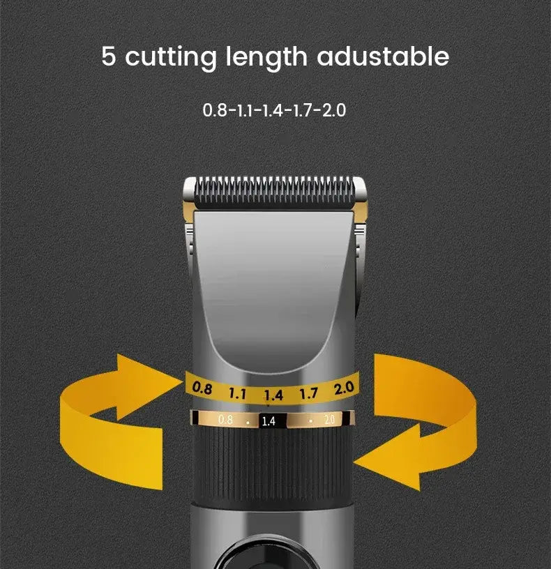Professional Hair Clipper Rechargeable Electric Trimmer For Men Beard Kids Barber Cutting Machine Haircut LED Screen Waterproof.