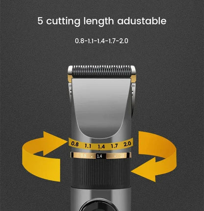 Professional Hair Clipper Rechargeable Electric Trimmer For Men Beard Kids Barber Cutting Machine Haircut LED Screen Waterproof.