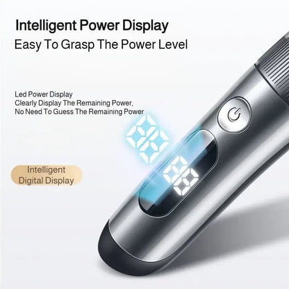 Professional Hair Clipper Set Electric Hair Trimmer with Limit Comb LED Digital Display USB Rechargeable Hair Care Tools.