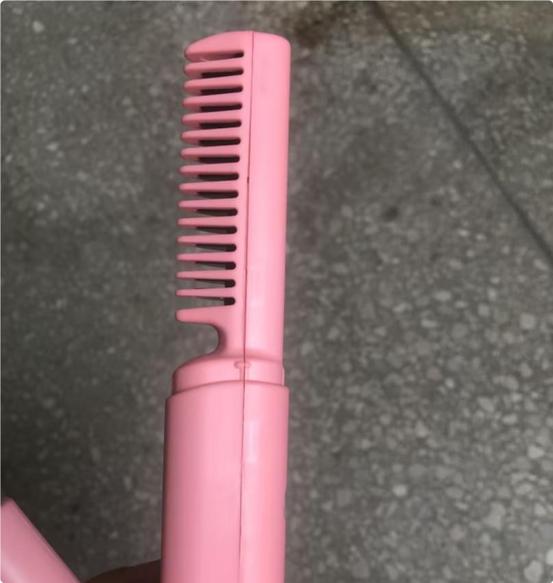 Professional Wireless Hair Straightener Curler Comb Fast Heating Negative Ion Straightening Curling Brush Hair Styling Tools.
