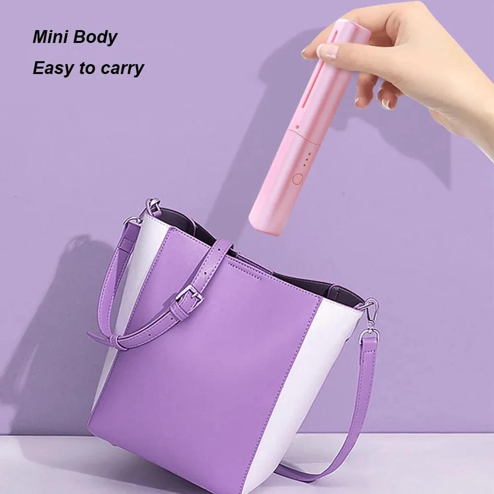 Professional Wireless Hair Straightener Curler Comb Fast Heating Negative Ion Straightening Curling Brush Hair Styling Tools.