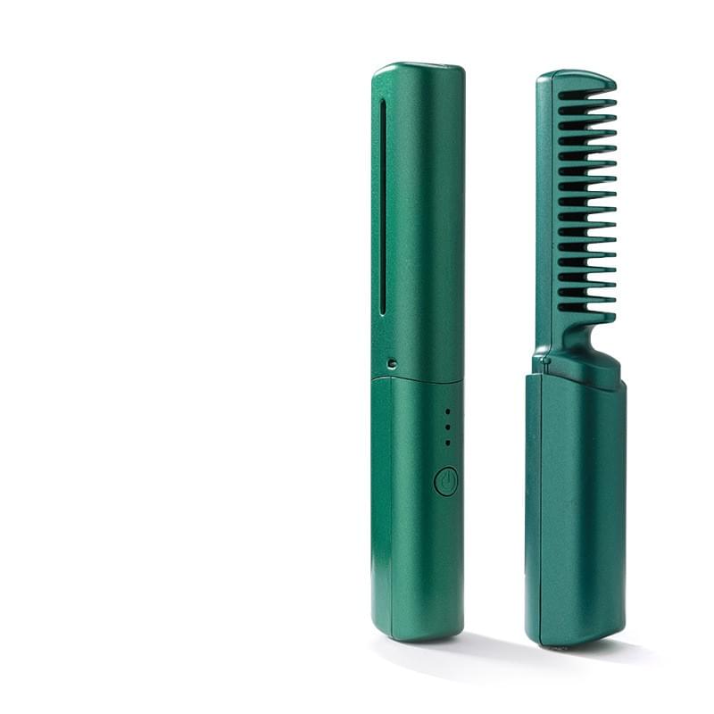 Professional Wireless Hair Straightener Curler Comb Fast Heating Negative Ion Straightening Curling Brush Hair Styling Tools.