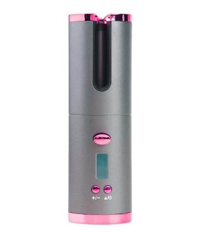 Rechargeable Automatic Hair Curler Women Portable Hair Curling Iron LCD Display Ceramic Curly Rotating Curling Wave Styer.