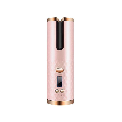 Rechargeable Automatic Hair Curler Women Portable Hair Curling Iron LCD Display Ceramic Curly Rotating Curling Wave Styer.