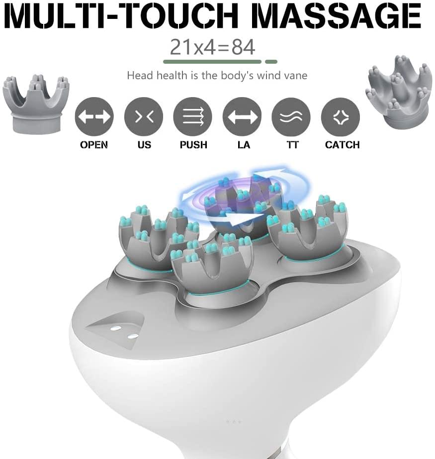 Rechargeable Waterproof Head Massager Electric Scalp Massager.