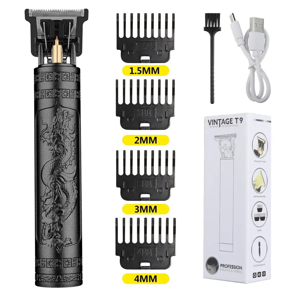 Retro T9 Original Haircutting Machine Set Jackets Trimmer Men's Electric Shaver Male Lence Pro Barber Shaver for Sensitive Areas - Lux Mart London