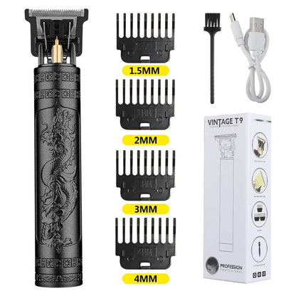 Retro T9 Original Haircutting Machine Set Jackets Trimmer Men's Electric Shaver Male Lence Pro Barber Shaver for Sensitive Areas - Lux Mart London