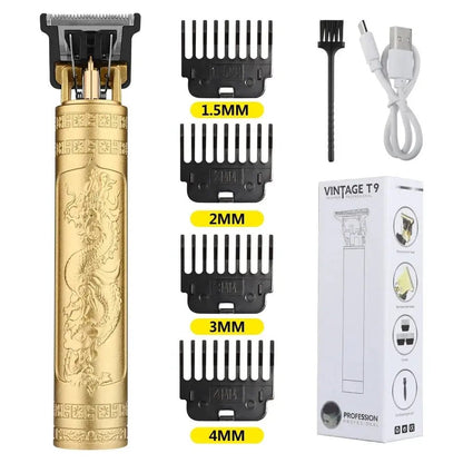 Retro T9 Original Haircutting Machine Set Jackets Trimmer Men's Electric Shaver Male Lence Pro Barber Shaver for Sensitive Areas.