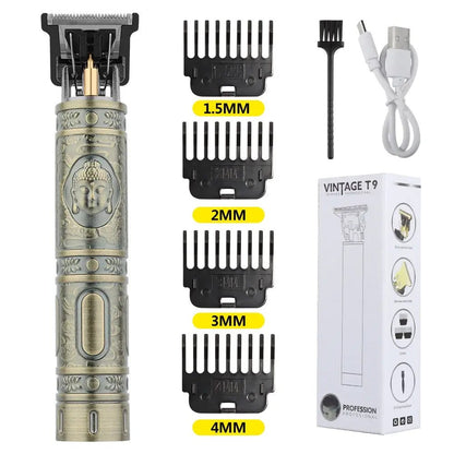 Retro T9 Original Haircutting Machine Set Jackets Trimmer Men's Electric Shaver Male Lence Pro Barber Shaver for Sensitive Areas - Lux Mart London