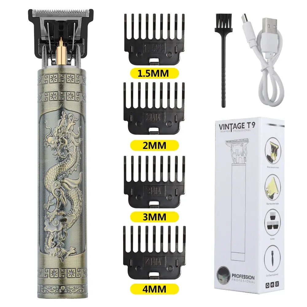 Retro T9 Original Haircutting Machine Set Jackets Trimmer Men's Electric Shaver Male Lence Pro Barber Shaver for Sensitive Areas - Lux Mart London