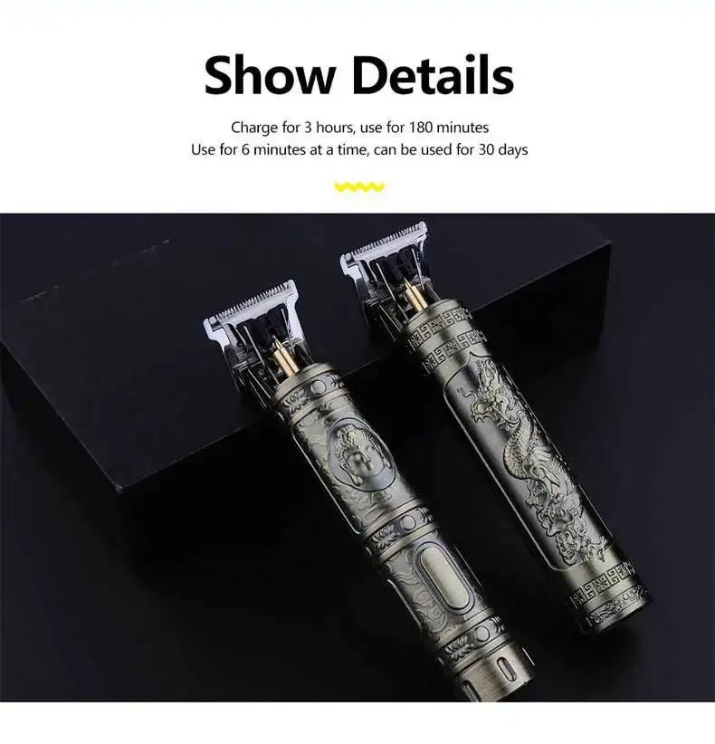 Retro T9 Original Haircutting Machine Set Jackets Trimmer Men's Electric Shaver Male Lence Pro Barber Shaver for Sensitive Areas.