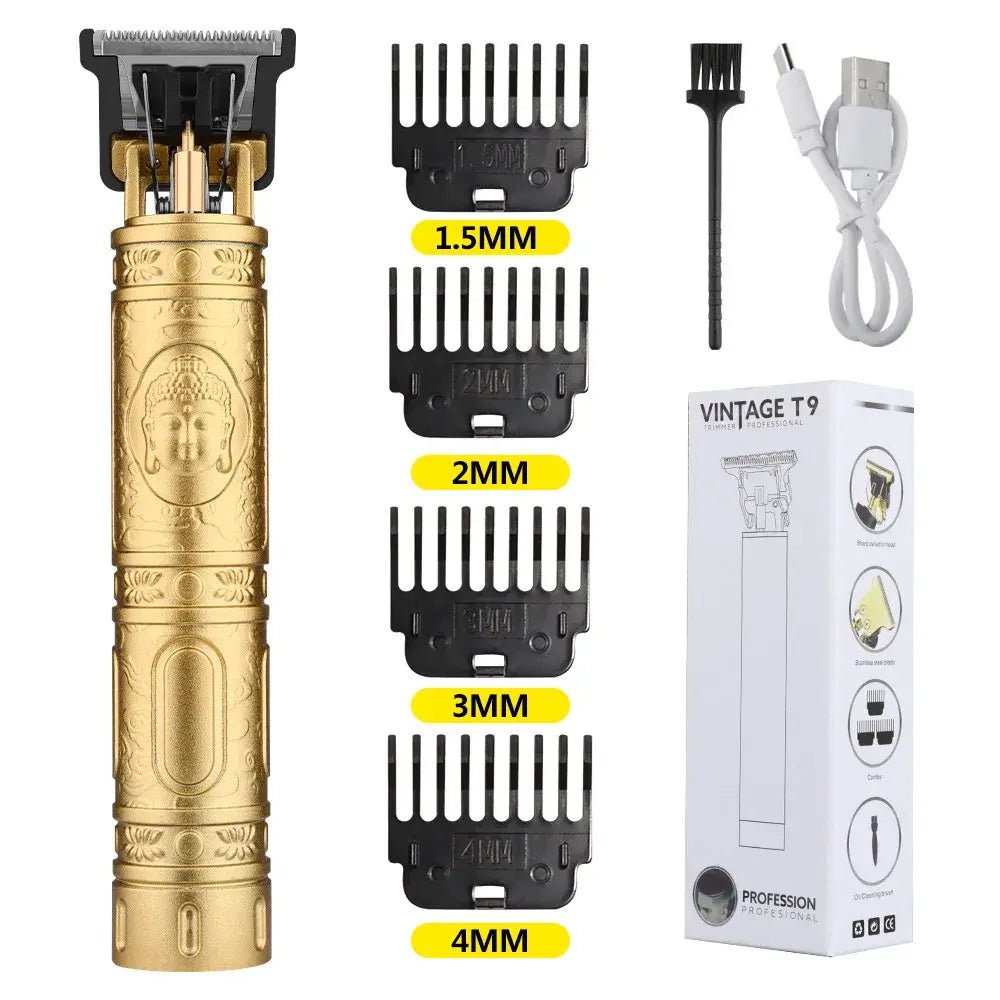 Retro T9 Original Haircutting Machine Set Jackets Trimmer Men's Electric Shaver Male Lence Pro Barber Shaver for Sensitive Areas - Lux Mart London
