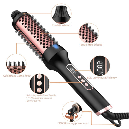 Roller Comb Does Not Hurt Hair Anion Straight Curling Or Straightening Double PTC Heater.