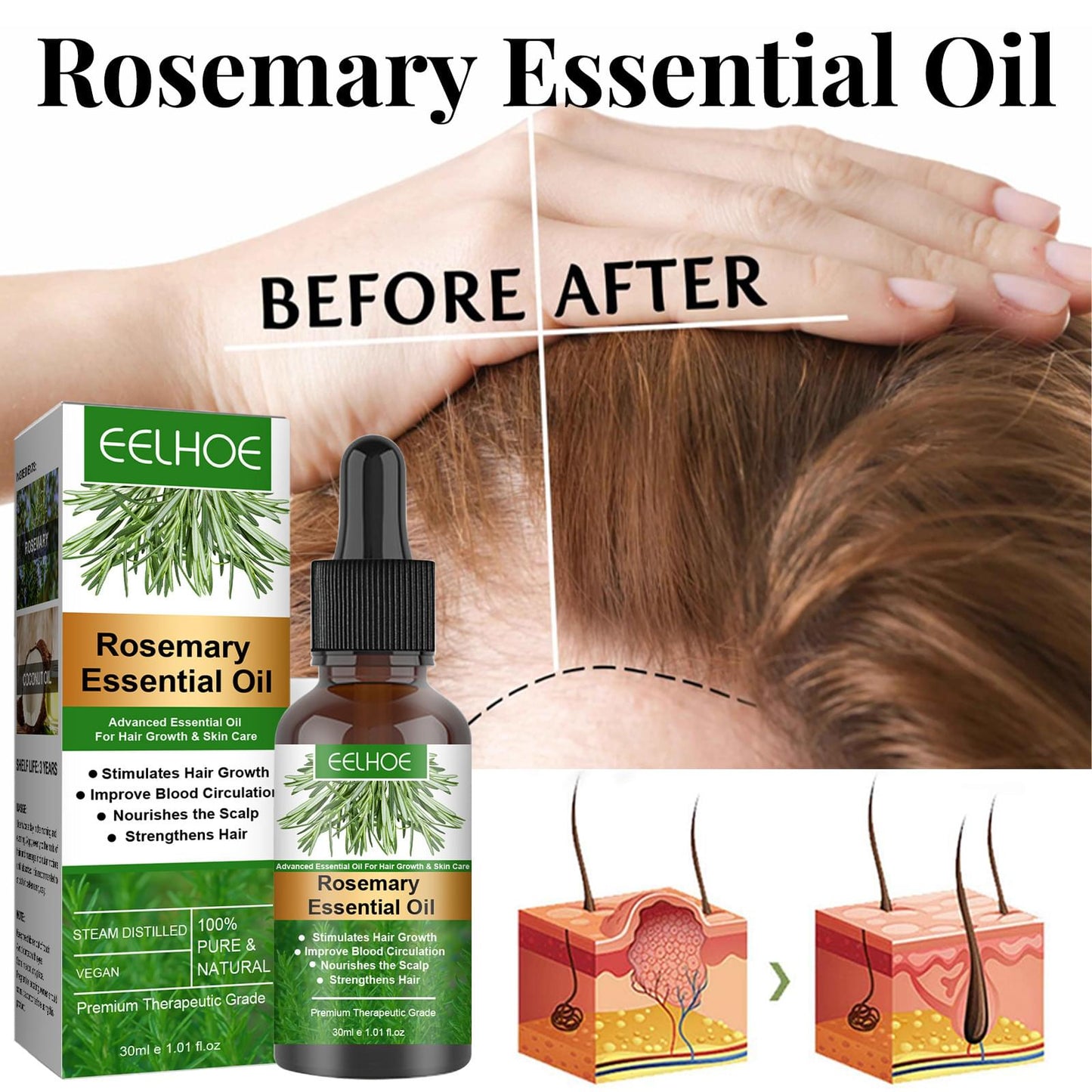Rosemary Anti-Breakage Nourishing Hair Care Oil.