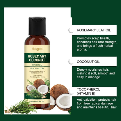 Rosemary Coconut Hair Oil Nourishing Moisturizing Fragrance Care Hair Care.