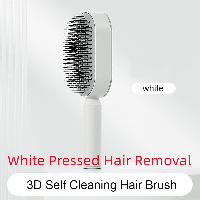Self Cleaning Hair Brush For Women One-key Cleaning Hair Loss Airbag Massage Scalp Comb Anti-Static Hairbrush.