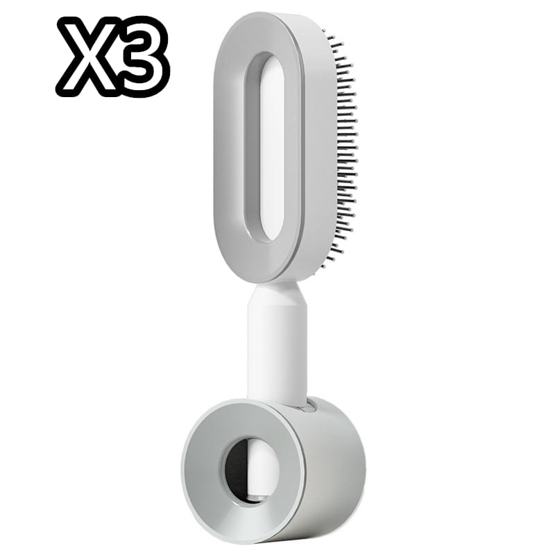 Self Cleaning Hair Brush For Women One-key Cleaning Hair Loss Airbag Massage Scalp Comb Anti-Static Hairbrush - Lux Mart London