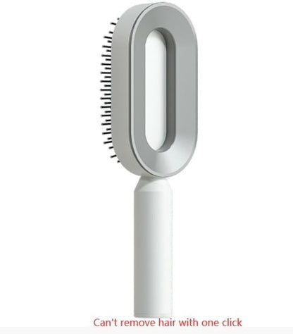 Self Cleaning Hair Brush For Women One-key Cleaning Hair Loss Airbag Massage Scalp Comb Anti-Static Hairbrush.
