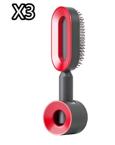 Self Cleaning Hair Brush For Women One-key Cleaning Hair Loss Airbag Massage Scalp Comb Anti-Static Hairbrush - Lux Mart London
