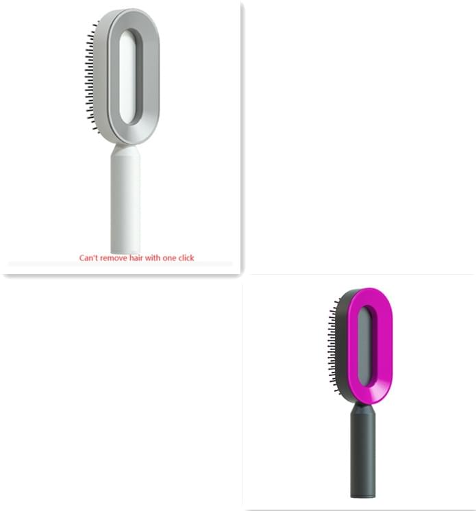 Self Cleaning Hair Brush For Women One-key Cleaning Hair Loss Airbag Massage Scalp Comb Anti-Static Hairbrush - Lux Mart London
