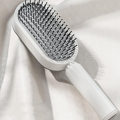 Self Cleaning Hair Brush For Women One-key Cleaning Hair Loss Airbag Massage Scalp Comb Anti-Static Hairbrush.
