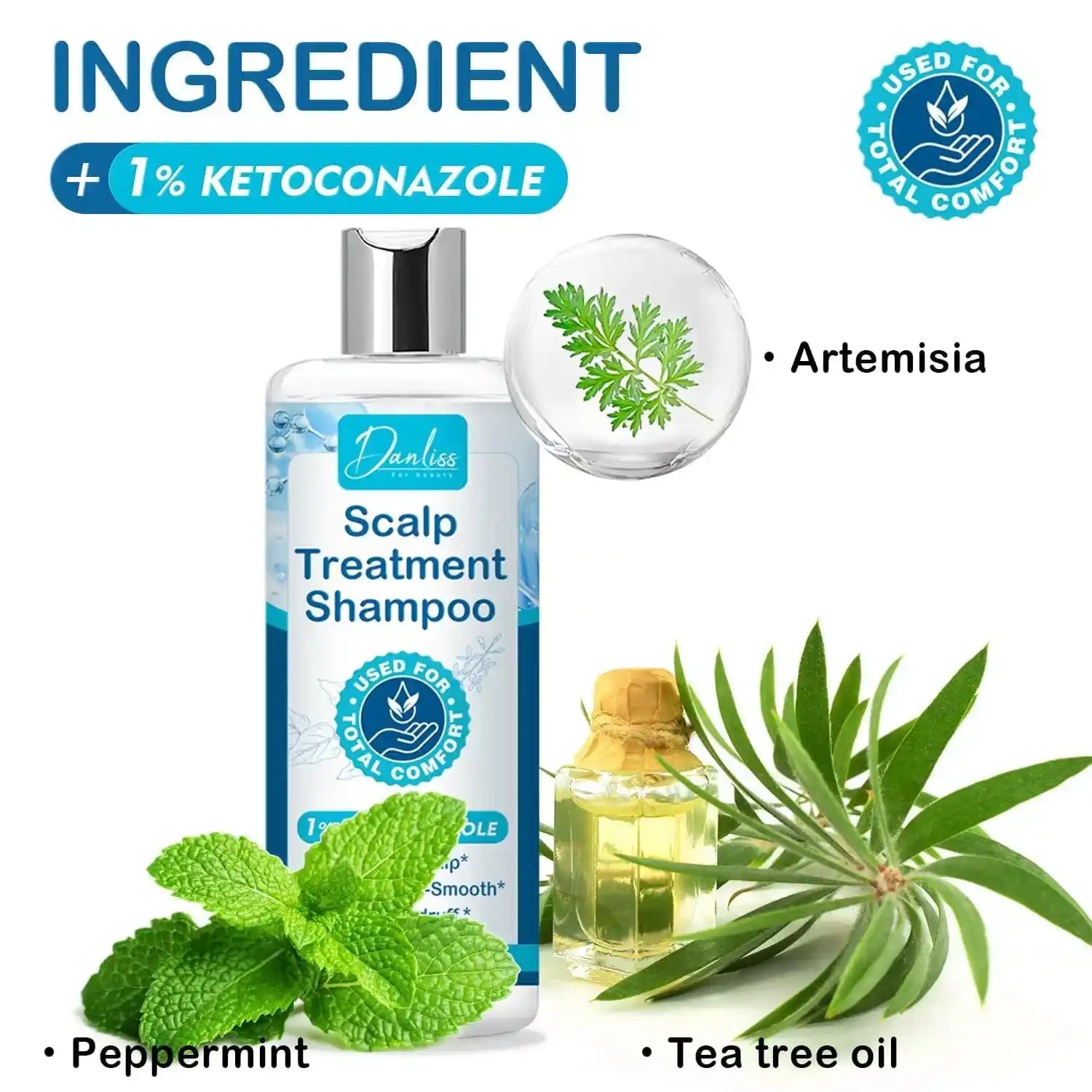 Soothing Scalp And Hair, Lightweight And Strong Hair Texture, Anti Itch And Dandruff Shampoo.