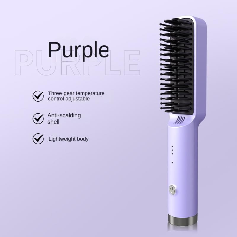 Straight Hair Comb Electric Hot Comb Straight Curly Hair Two-in-one Comb Three-speed Temperature For Different Needs.