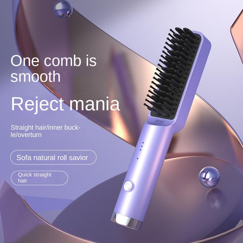 Straight Hair Comb Electric Hot Comb Straight Curly Hair Two-in-one Comb Three-speed Temperature For Different Needs.