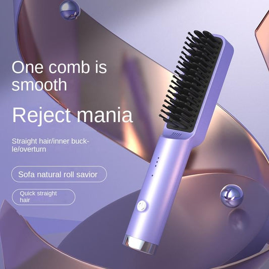 Straight Hair Comb Electric Hot Comb Straight Curly Hair Two-in-one Comb Three-speed Temperature For Different Needs.
