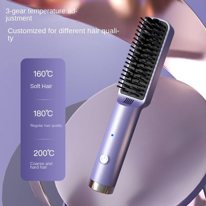 Straight Hair Comb Electric Hot Comb Straight Curly Hair Two-in-one Comb Three-speed Temperature For Different Needs.