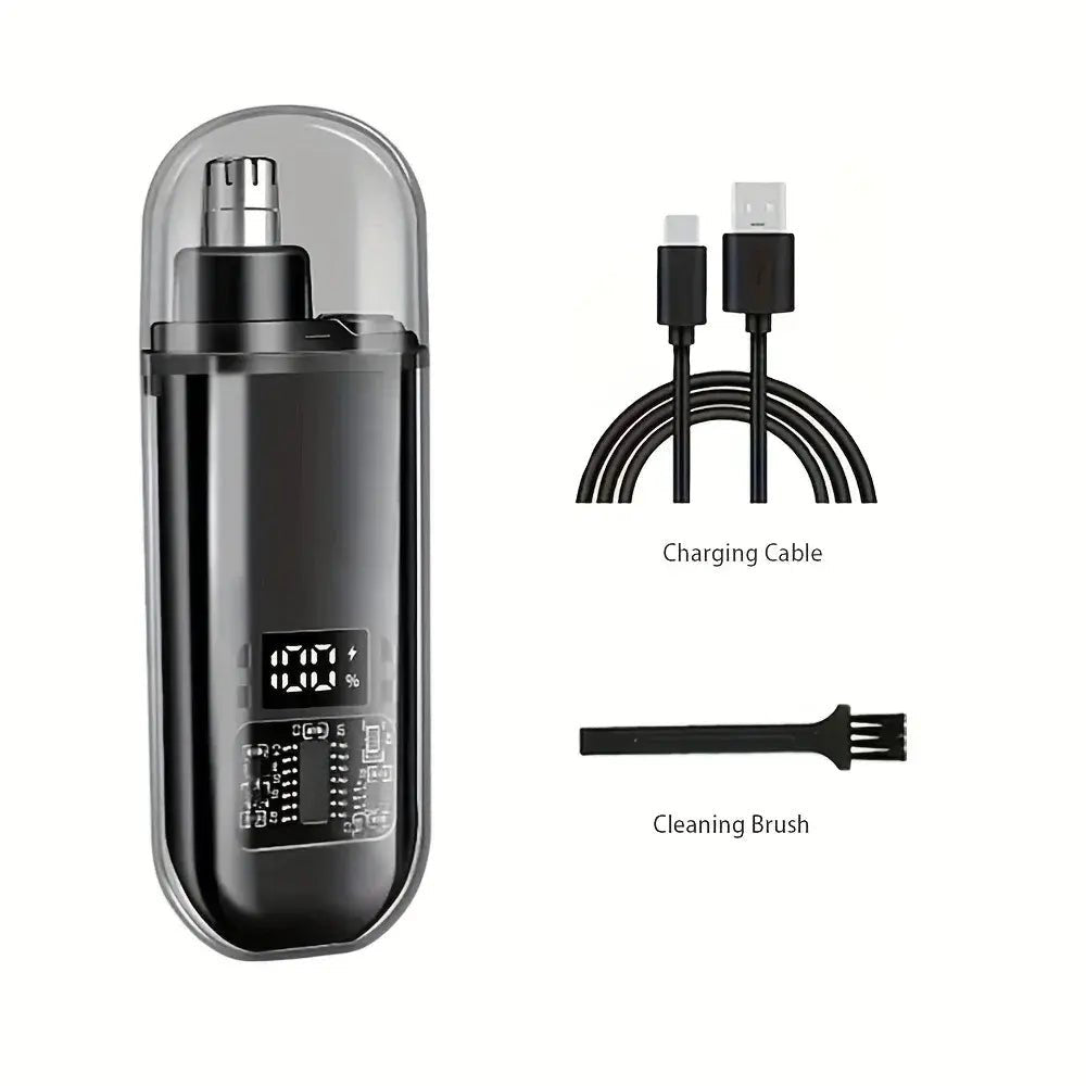 Suitable for men, USB charging nose and ear hair trimmer portable electric nose hair clipper, mini compact design, quick chargin.