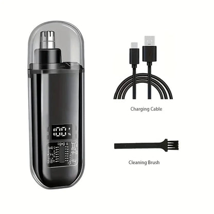 Suitable for men, USB charging nose and ear hair trimmer portable electric nose hair clipper, mini compact design, quick chargin.