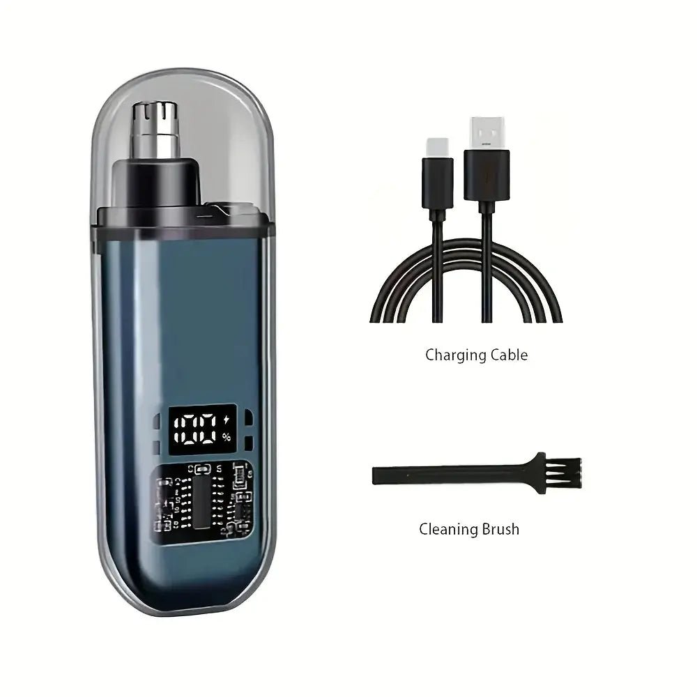 Suitable for men, USB charging nose and ear hair trimmer portable electric nose hair clipper, mini compact design, quick chargin.