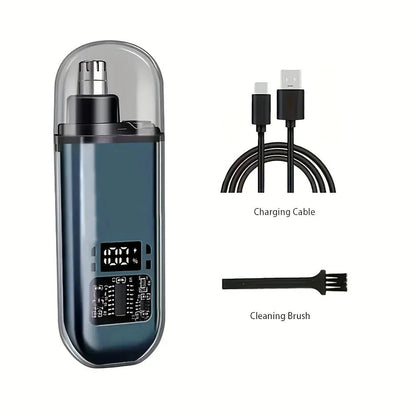 Suitable for men, USB charging nose and ear hair trimmer portable electric nose hair clipper, mini compact design, quick chargin.