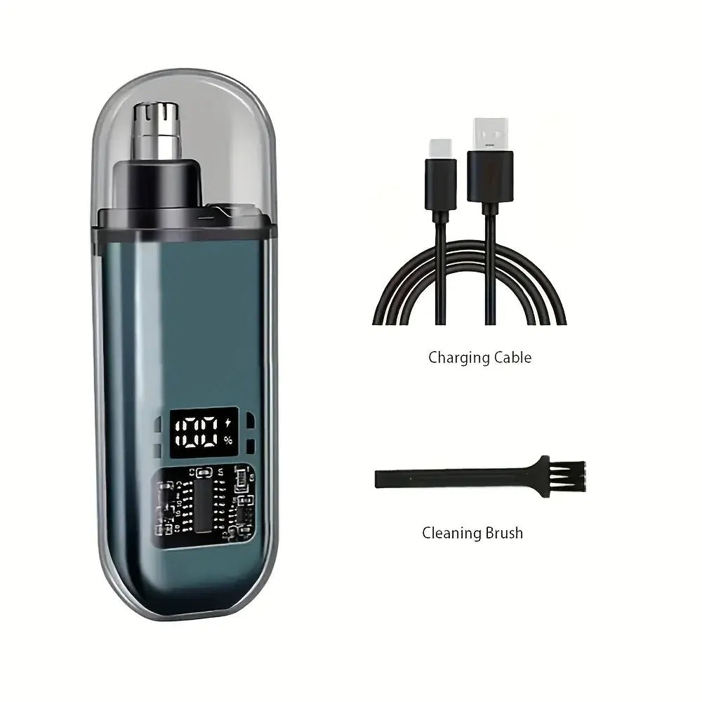 Suitable for men, USB charging nose and ear hair trimmer portable electric nose hair clipper, mini compact design, quick chargin.