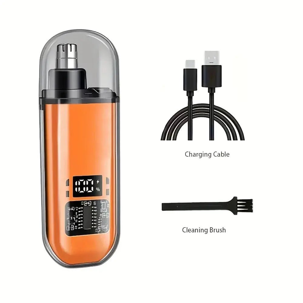 Suitable for men, USB charging nose and ear hair trimmer portable electric nose hair clipper, mini compact design, quick chargin.