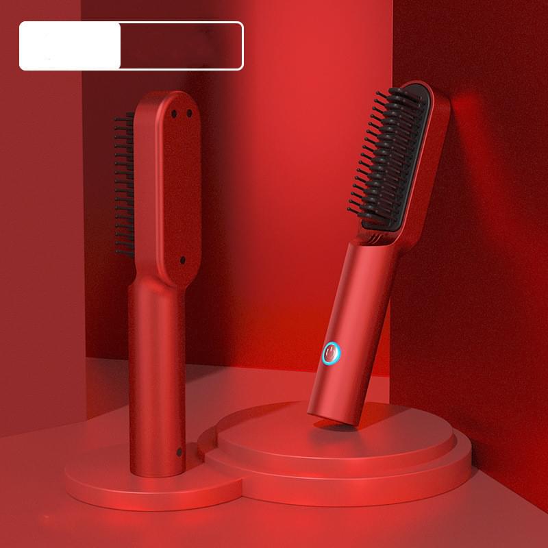 USB Portable Hot Air Comb Rechargable Professional Hair Dryer Brush 2 In1 Mini Hair Straightener Curler Brush Hair Styler.