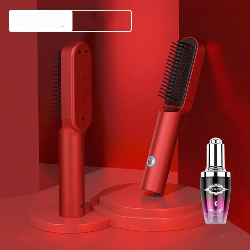 USB Portable Hot Air Comb Rechargable Professional Hair Dryer Brush 2 In1 Mini Hair Straightener Curler Brush Hair Styler.