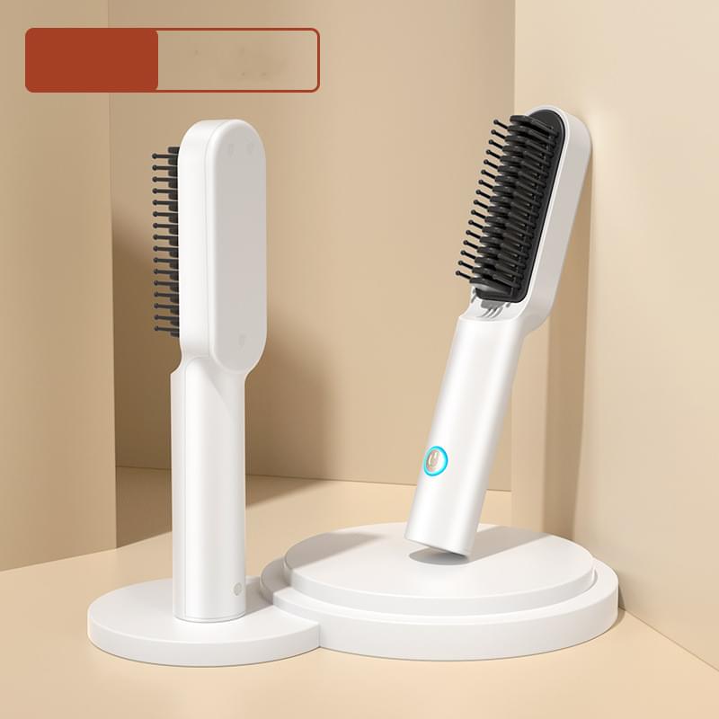USB Portable Hot Air Comb Rechargable Professional Hair Dryer Brush 2 In1 Mini Hair Straightener Curler Brush Hair Styler.