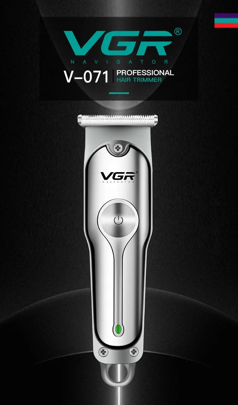VGR 071 Hair Trimmer Professional Hair Clipper Rechargeable Hair Cutting Machine T-Blade Cordless Portable Trimmer for Men.