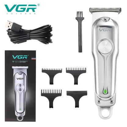 VGR 071 Hair Trimmer Professional Hair Clipper Rechargeable Hair Cutting Machine T-Blade Cordless Portable Trimmer for Men.