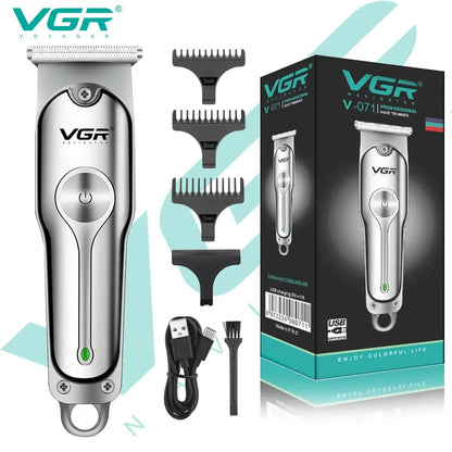 VGR 071 Hair Trimmer Professional Hair Clipper Rechargeable Hair Cutting Machine T-Blade Cordless Portable Trimmer for Men.