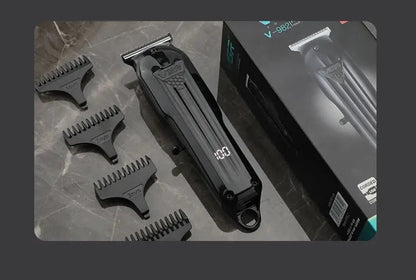 VGR Hair Trimmer Professional Hair Clipper Electric T-Blade Hair Cutting Machine 0mm LED Display Barber Trimmer for Men V-982.