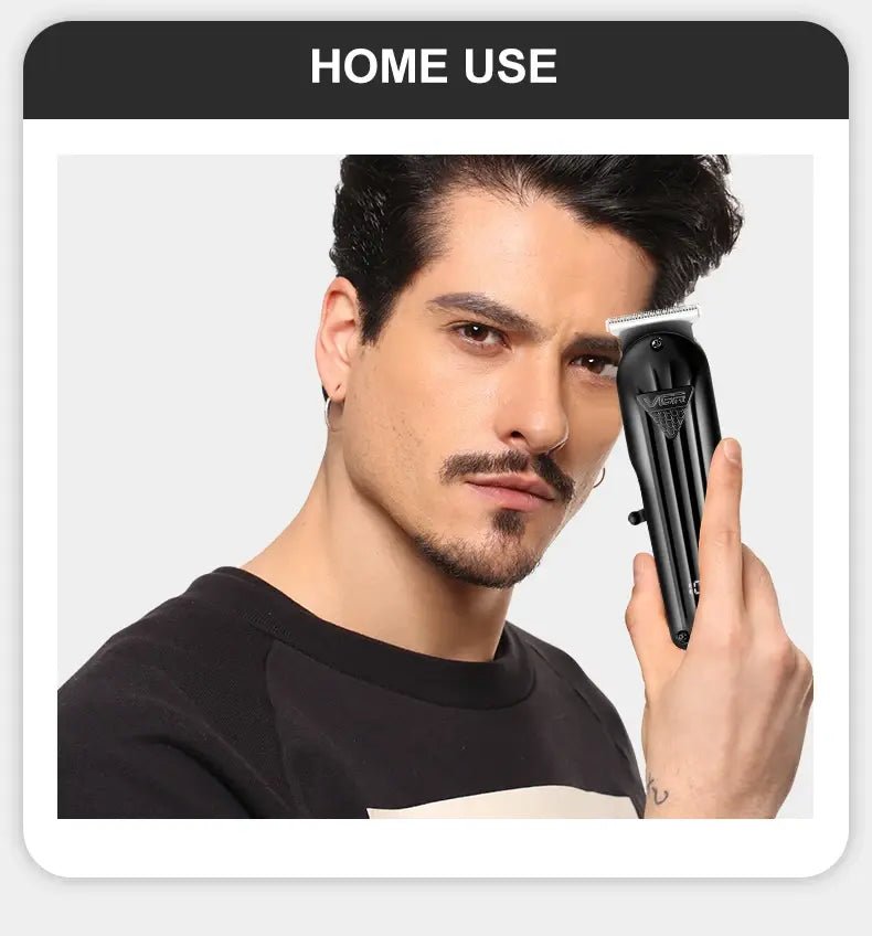 VGR Hair Trimmer Professional Hair Clipper Electric T-Blade Hair Cutting Machine 0mm LED Display Barber Trimmer for Men V-982.