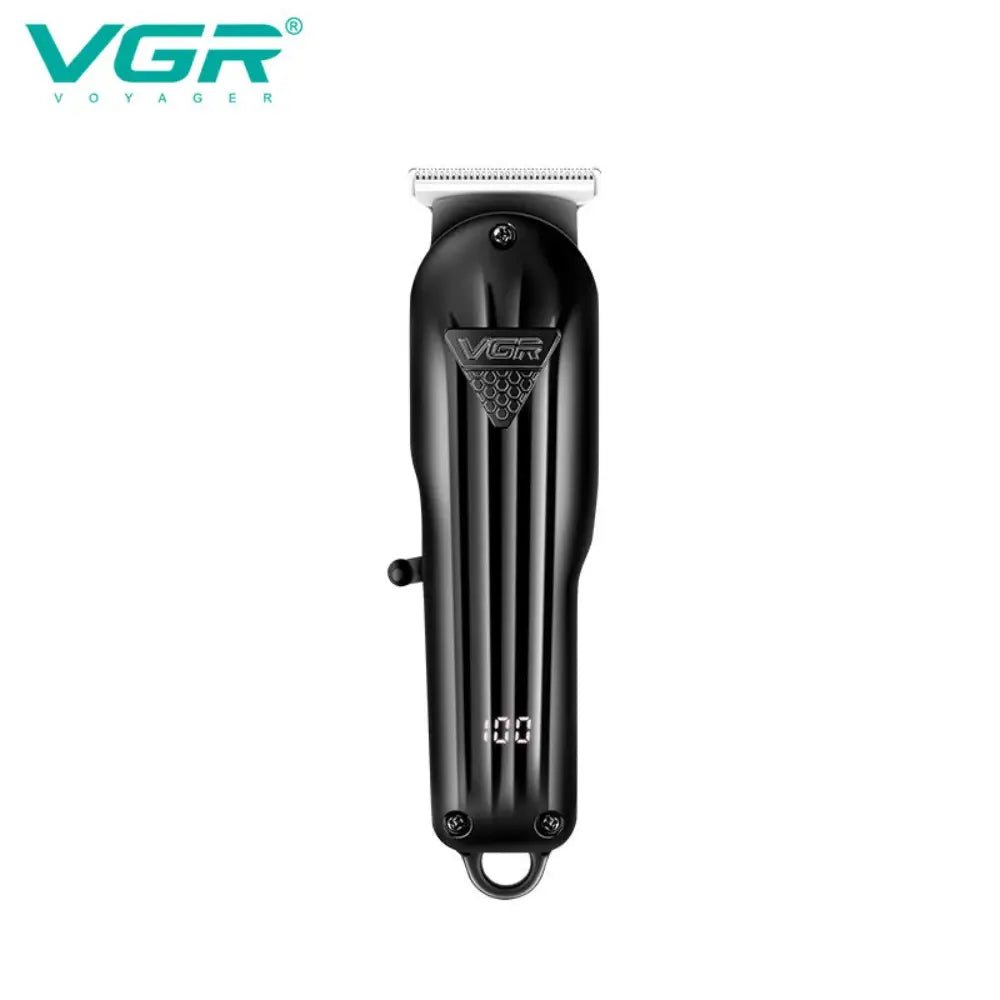 VGR Hair Trimmer Professional Hair Clipper Electric T-Blade Hair Cutting Machine 0mm LED Display Barber Trimmer for Men V-982.