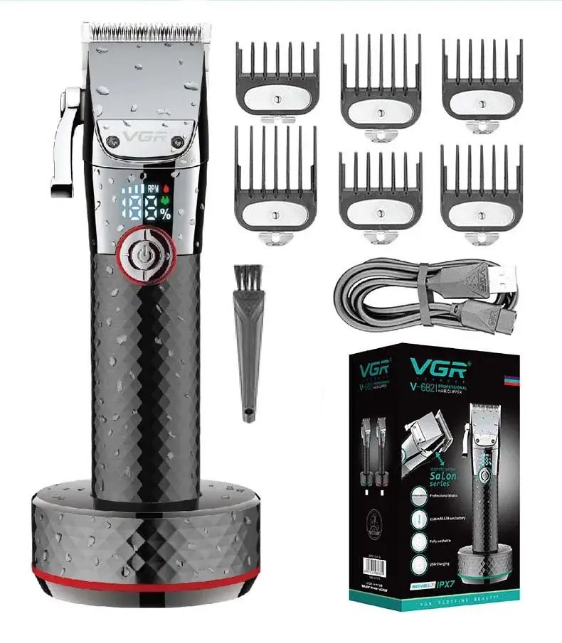 VGR Long Life Hair Trimmer Powerful Power Hair Trimmer Set for Men with Base series hair trimmer - Lux Mart London