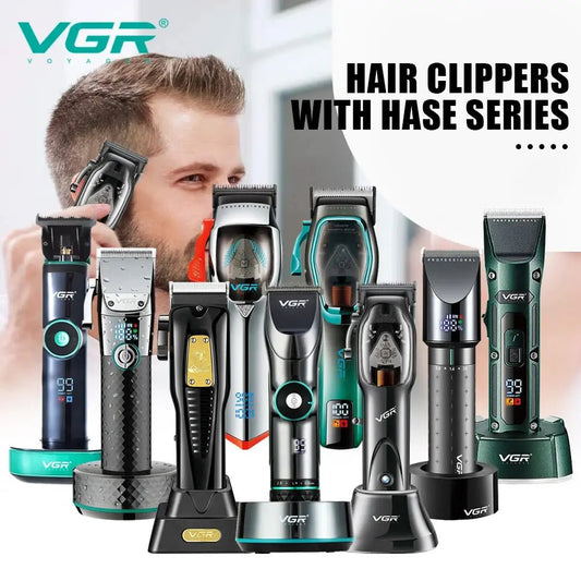 VGR Long Life Hair Trimmer Powerful Power Hair Trimmer Set for Men with Base series hair trimmer.